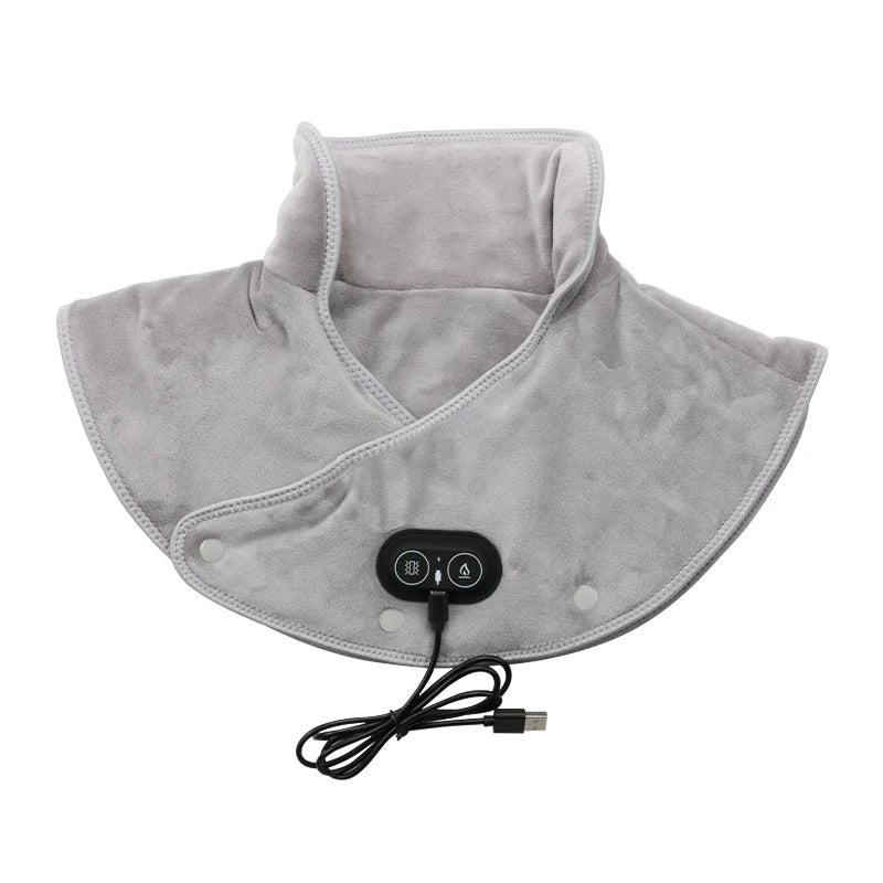 Electric Heating Shoulder Neck Pad Massager USB Cervical Brace Wrap Thermal Compress Relieve Pain Fatigue Warm Back Brace Tool